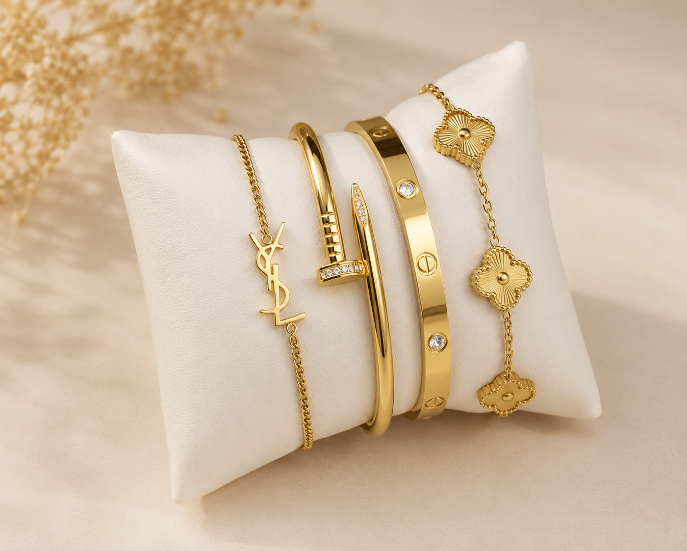 Hand cuff 3 in 1 stainless steel Bracelet