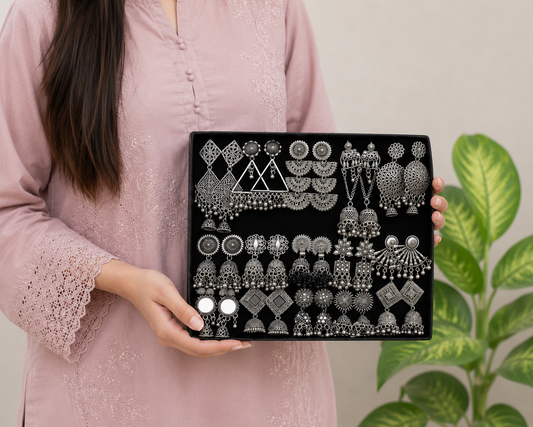 15 Pair Random Stylish - Jhumka Box