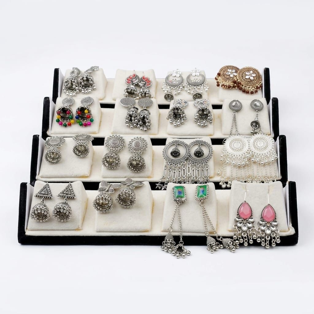 Premium 16 pair folding Jhumka box