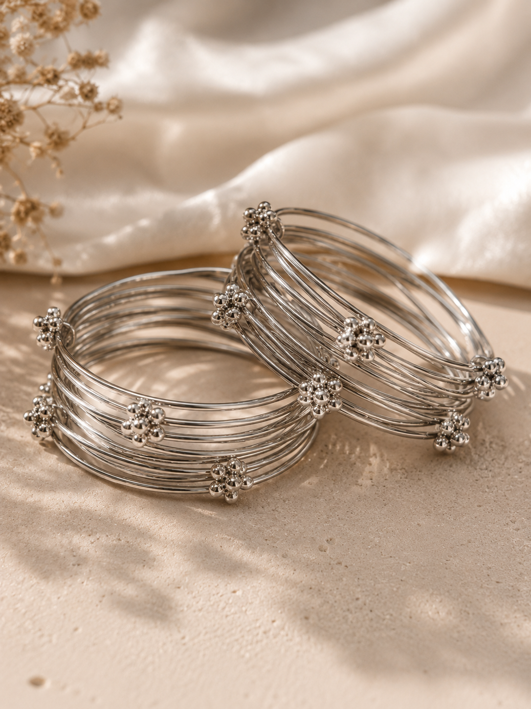 Kashmiri Silver bangles set | Modern & Trendy